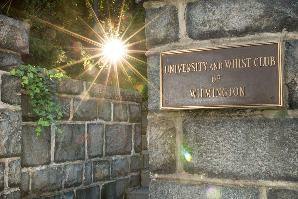 University and Whist Club sign